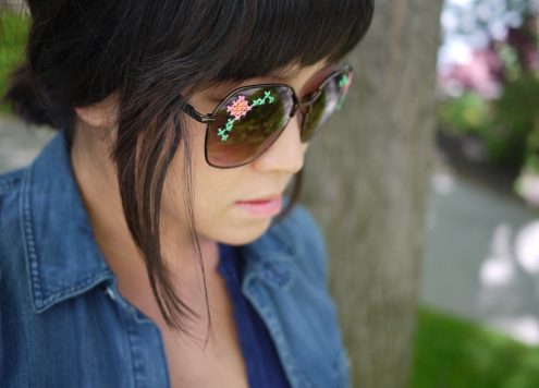Make Embroidered Sunglasses