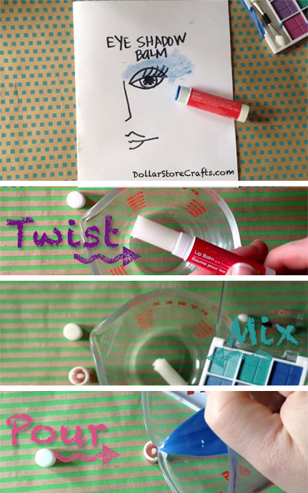 Heather's favorite eye shadow isn't a standard powder; instead, it comes in the form of a balm-like stick. Curious if she could recreate this type of product herself, she tried this fun experiment with dollar store lip balm and eye shadow! 