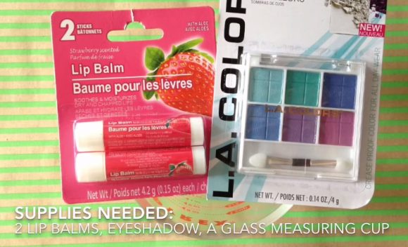 DIY eye shadow balm supplies