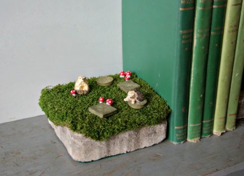 Make Fairy Garden Bookends - Dollar Store Crafts