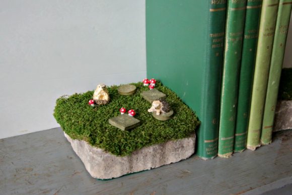 Make Fairy Garden Bookends - Dollar Store Crafts