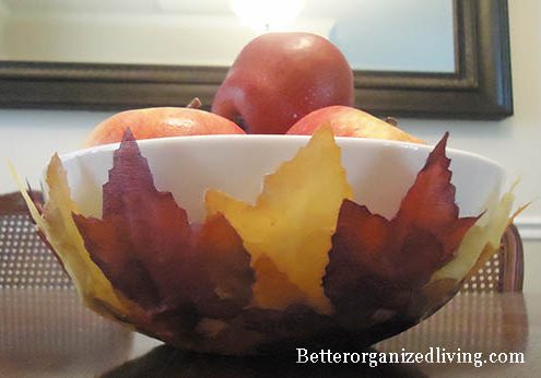 Leaf Crafts: Make a Decorative Fall Leaves Bowl (via dollarstorecrafts.com)