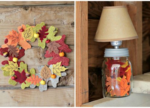 Two cheap fall leaves crafts - these are clever! I love dollar store crafts!