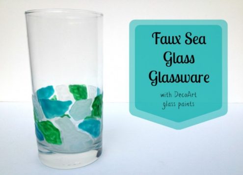 Paint Faux Beach Glass Mosaic Drinkware