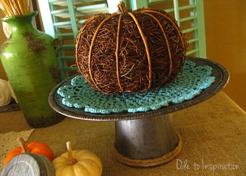 Faux Galvanized Cake Stand