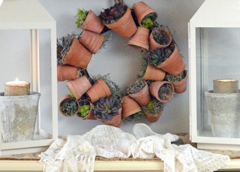 Make a Flower Pot Wreath