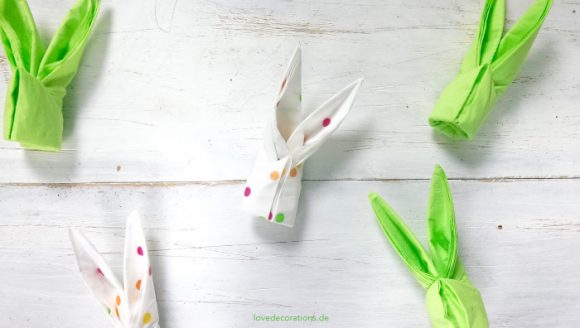 Folding Bunny Napkins