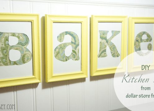 Lettered Kitchen Sign with Dollar Store Frames