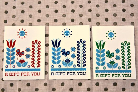 Free Printable Folk Art Cards - from Dollar Store Crafts & Cathe Holden