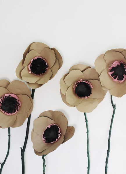 Make Giant Kraft Paper Flowers