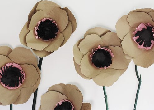 Make Giant Kraft Paper Flowers