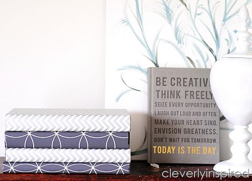 Make Gift Wrap Book Covers