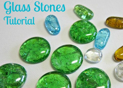 Cracked Glass Stones Tutorial - Dollar Store Craft