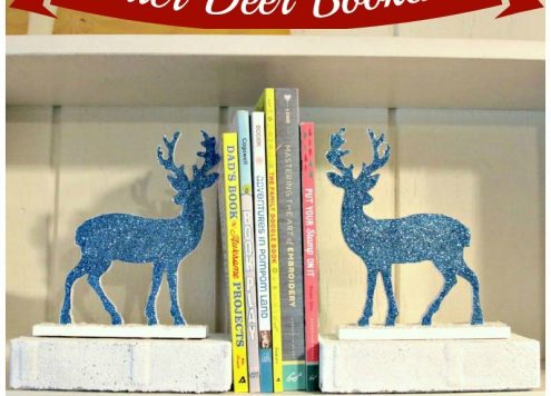 Glitter Deer Bookends Tutorial