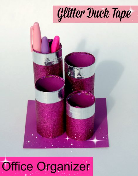 Glitter Duct Tape Office Organizer