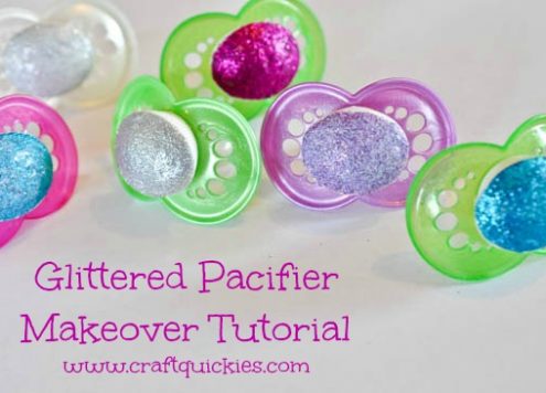 How to make a glittered pacifier