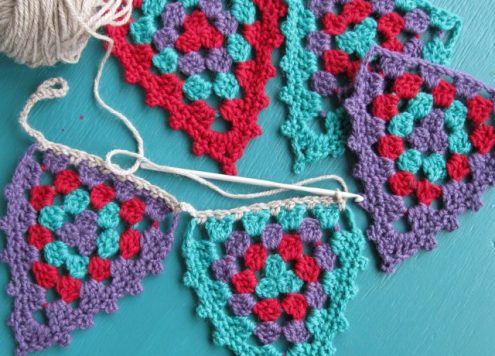 granny square bunting