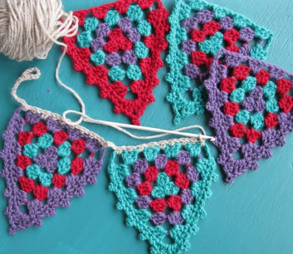 granny square bunting