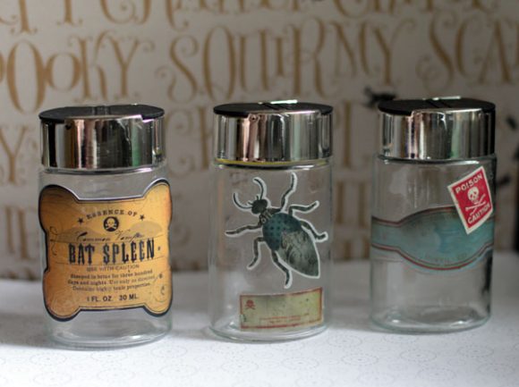 halloween spice jars