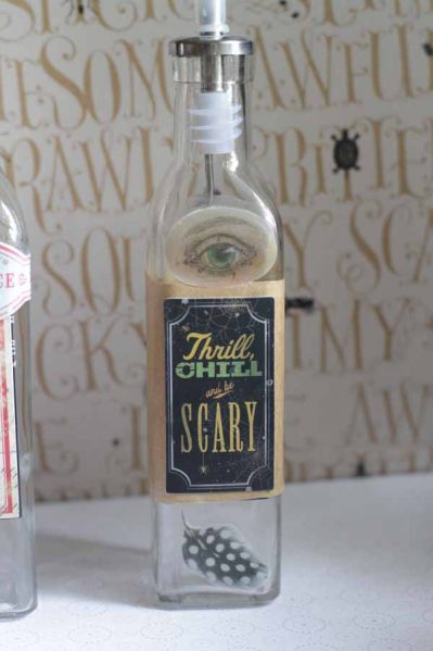 halloween spooky oil bottle