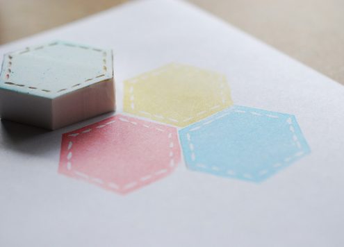 Hexagon Quilt Block Stamp