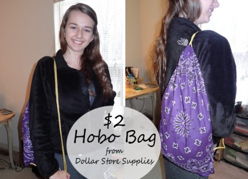 dollar store bandana clotheseline hobo bag