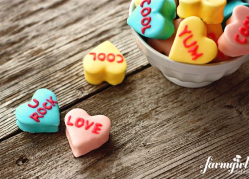 homemade marshmallow conversation hearts