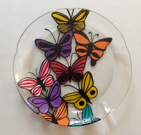 Glass plate suncatcher