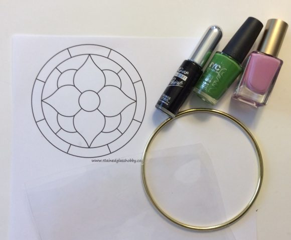 faux stained glass suncatcher