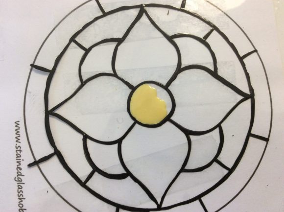 faux stained glass suncatcher