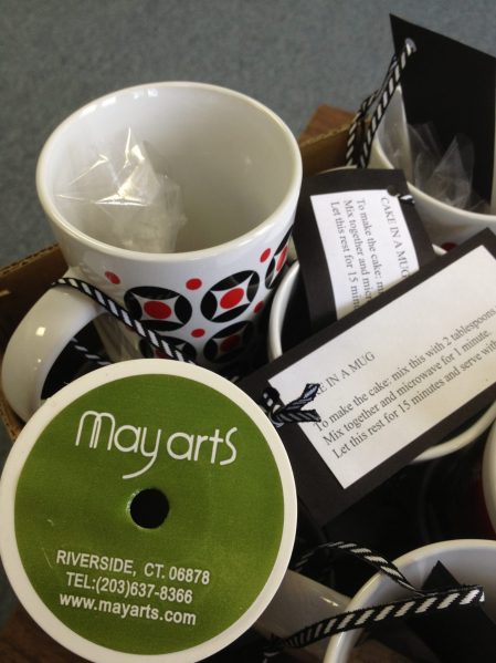 dollar store teacher gift - cake in a mug: cost, about $1.50 each