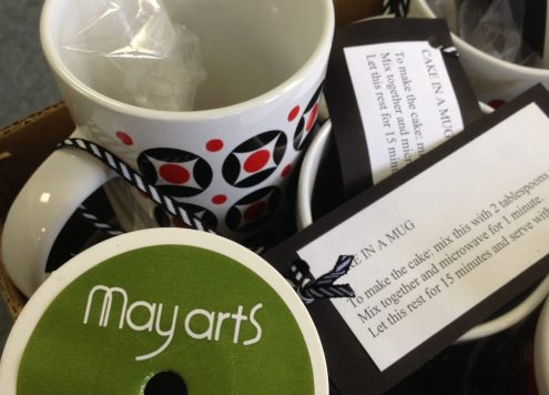 dollar store teacher gift - cake in a mug: cost, about $1.50 each