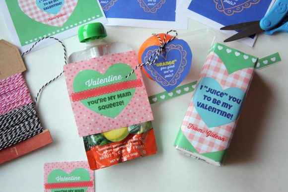 Valentine's Day Printables for Healthy Snacks