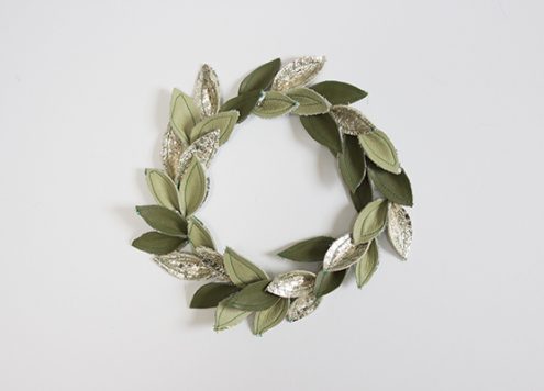 Make a Leather Leaf Wreath
