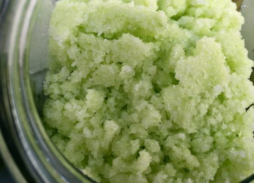DIY Coconut-Lime Sugar Scrub - from dollar store craft materials