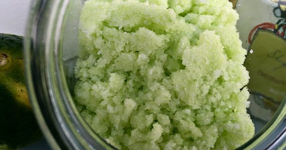 DIY Coconut-Lime Sugar Scrub - from dollar store craft materials