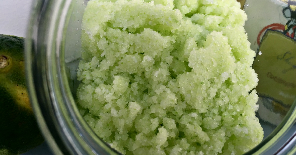 DIY Coconut-Lime Sugar Scrub - from dollar store craft materials