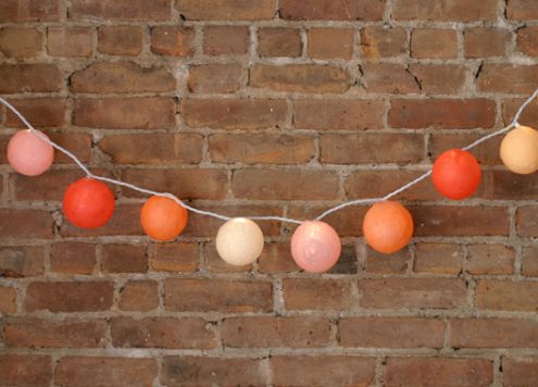 Make a Lit Papier Mache Garland
