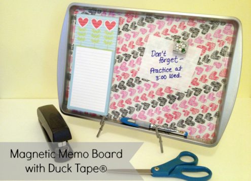 Duct Tape Magnetic Memo Board