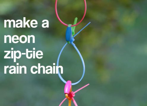 make a neon zip tie rain chain