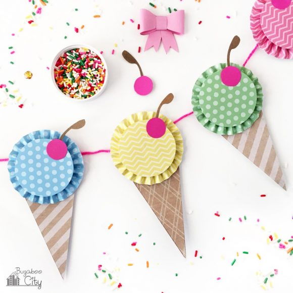Make a Paper Ice Cream Cone Banner