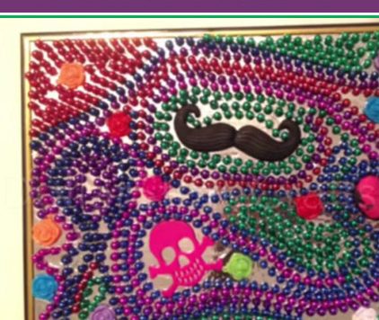 Tutorial: Mardi Gras Bead Mosaic Mirror