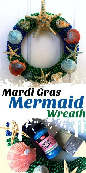 Dollar Store Crafts: Mardi Gras Mermaid Wreath