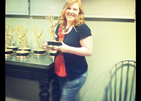heather with Martha's emmy
