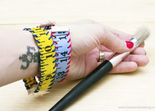 measuring tape bracelet craft tutorial