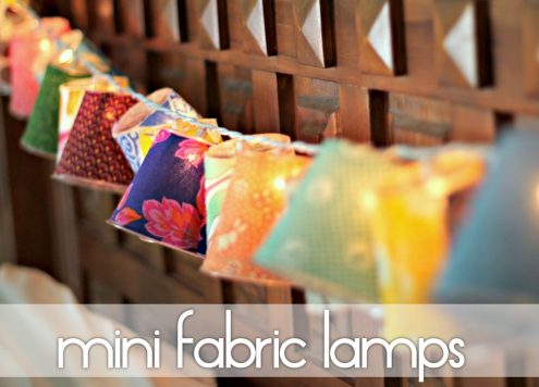 mini fabric lanterns