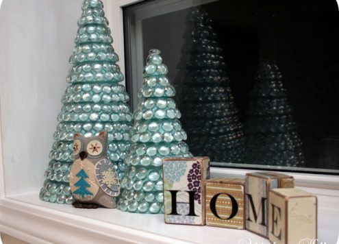 Make Glass Mosaic Christmas Trees (via dollarstorecrafts.com)