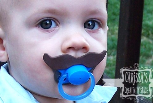 mustache binky pacifier tutorial