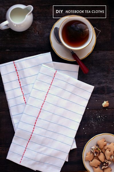 notebook tea towel