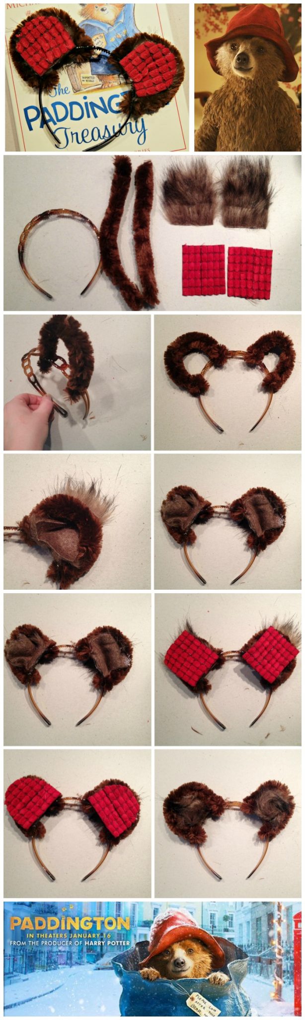 DIY Paddington Bear Ears Headband